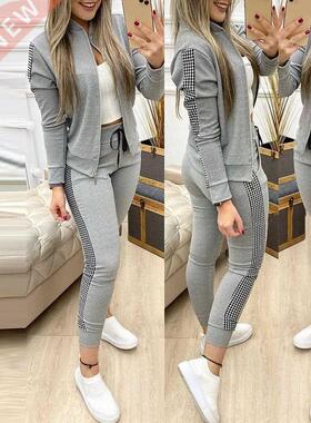 2021 Women Two Piece Set Outfits Autumn Women's Tracksuit Zi