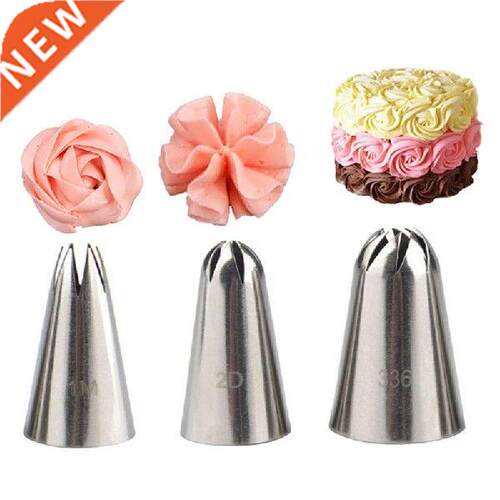 3PCS/Set Cream Cake Icing Piping Frosting Stainless Steel