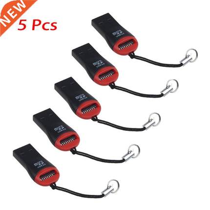 External Memory Card Readers 5Pcs Portable USB 2.0 TF Flash