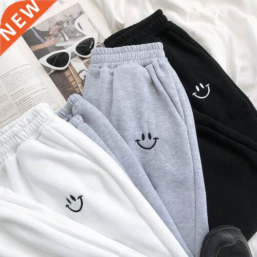 Spring Autun Sweatpants Woen Unisex Gray Wide Leg Sweat Pa