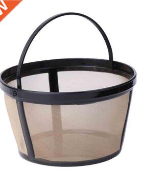 Reusable 10-12 Cup Coffee Filter Basket Metal Mesh Coffee Fi