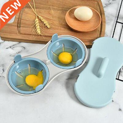 Microwave Egg Poacher Food Cookware Double Cup Egg Boiler