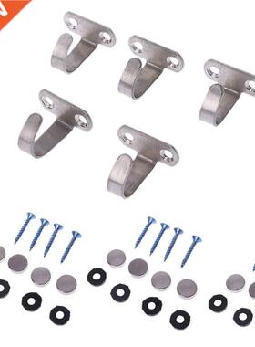 5pcs Stainless Steel J Shape Hook For Ceiling Cabinet Top
