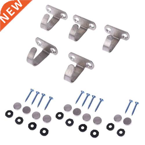 5pcs Stainless Steel J Shape Hook For Ceiling Cabinet Top