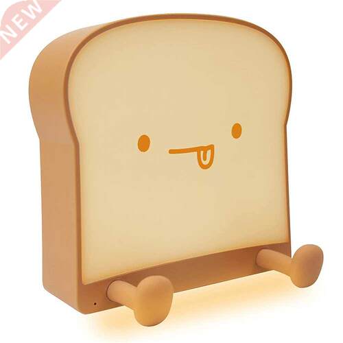 Anime Cute Room Decor Toast Led Night Lamp Smart Timer