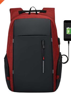 15.6 Inch Men USB Charging Waterproof Laptop Backpack Travel