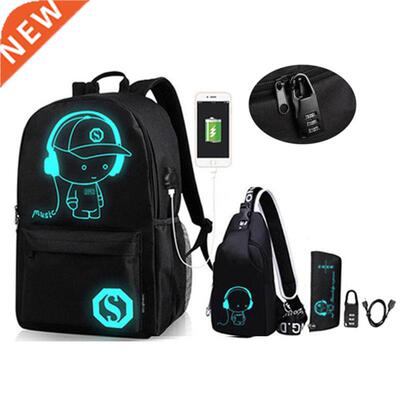 Anime Luminous Oxford School Backpack Daypack Shoulder Under