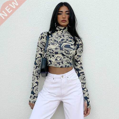 2021 Fashion Trend Women's Stylish Dragon Printed Crop s