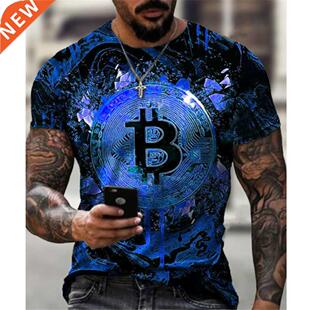 Bitcoin Graphic T Shirts Tee Men T-Shirt Clothing Camisetas