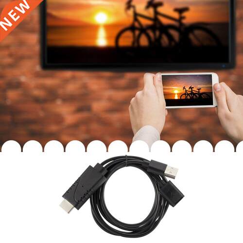 2 in 1 USB Female to HDMI Male HDTV Adapter Cable for Androi
