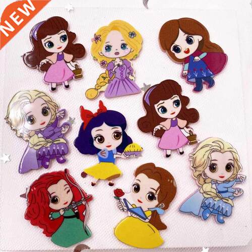 20Pcs Colorful Lovely Big Girl Flatback Acrylic Sheet Miniat