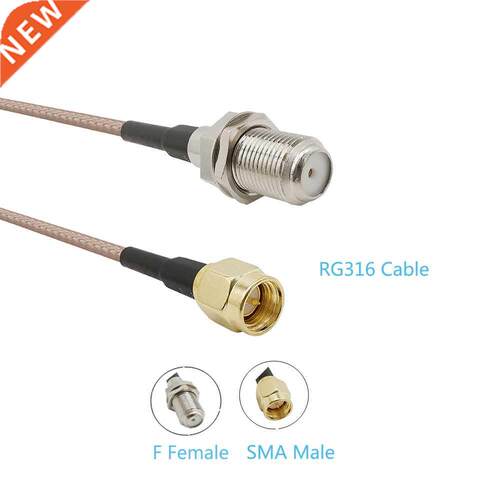 RG316 Cable F Female Jack Bulkhead Nut to SMA Male Plug RF C