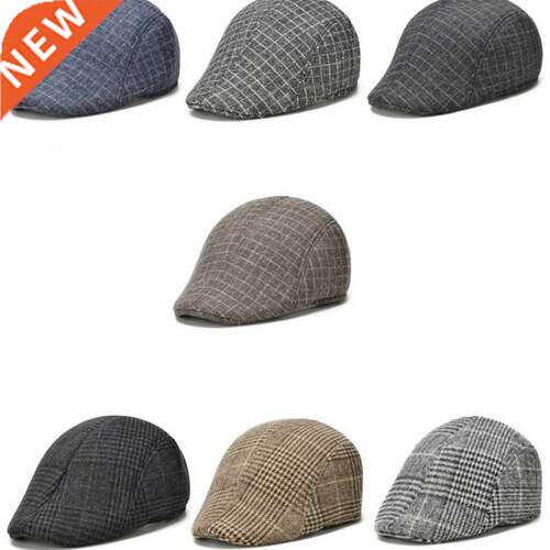 Factory Price Woolen Beret Autumn and Winter New Check Patte