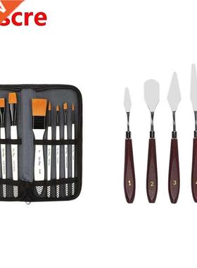 15 Pcs Paint Brush Palette Knife Set Paint Brushes Artist fo