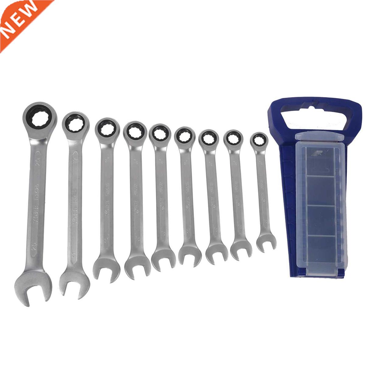 9 pcs 8-19 ratchet dual speed wrench sets