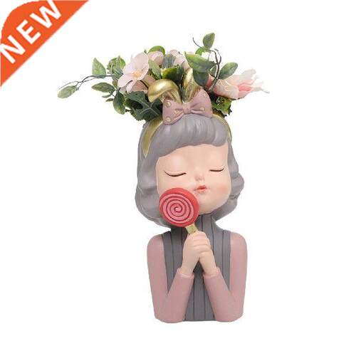Girl Plant Pot | Face Flower Pot Head Planter | Resin