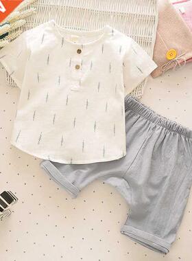 Children Boys Clothes Summer Kids Short T-shirt Pants Cotton