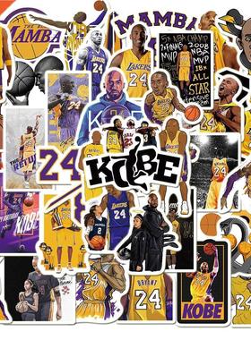 50pcs NBA Basketball ickers Kobe Bryant icker Waterproo