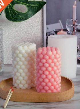 Cretive Geometry Bubble Cylinder-Shpe Cndle Silicone