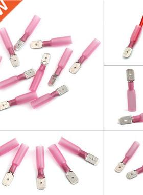 10Pcs Heat Shrnk Spade Termnals Kt Waterproof nsulated B