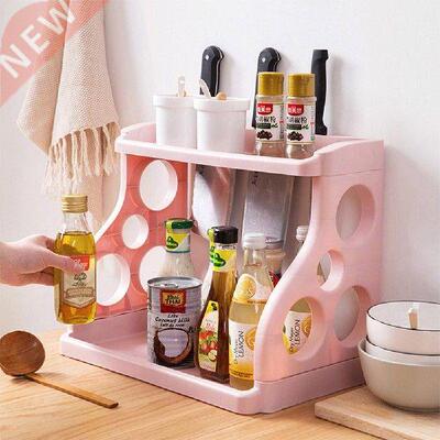 Multifunctional 2 Layer Storage Rack for Kitchen Sauces