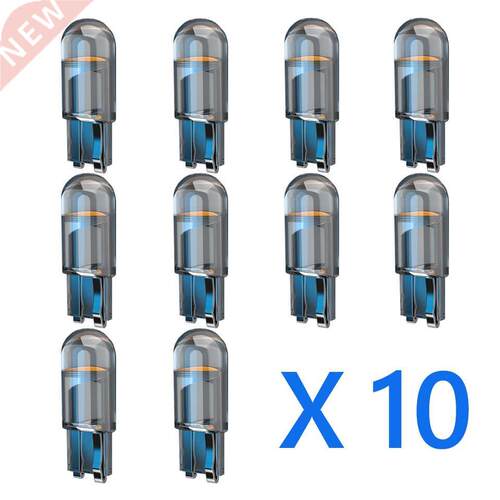10pcs W5W Led T10 Car Light COB Glass 6000K White Auto Autom