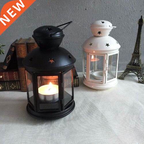 1PC New European Iron Candlestick Star Pendant Lantern