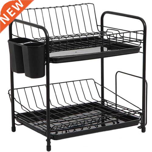 Dish Rack Set 2-Tier Kitchen Organizer Tools Plate Spoon
