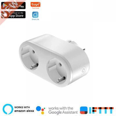 Aubess Tuya WiFi 2 In 1 Smart Plug Dual Socket Wireless