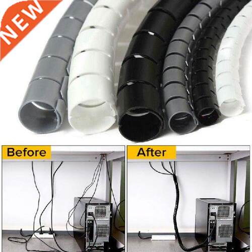 1PC 1m Flexible Spiral Cable Organizer Storage Pipe Cord