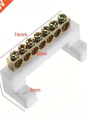 1pc 7 Positions Plastic Screw Barrier Terminal Strip Block B