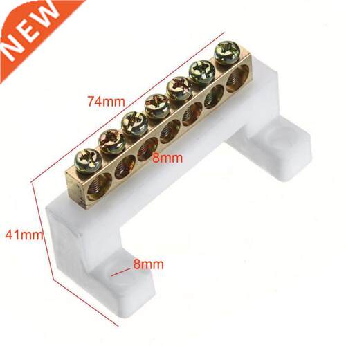 1pc 7 Positions Plastic Screw Barrier Terminal Strip Block B