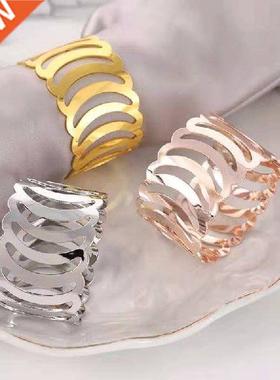 5pcs Gold Silver Napkin Ring Chairs Buckles Wedding Event