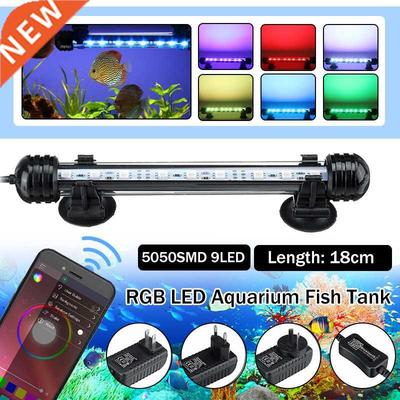 18cm LEDs Aquarium Lighting Fish ank Light 9LED APP RGB Bar