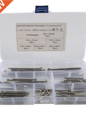 90x Cotter Pin Assortment Kit Key Fastner Fitting with