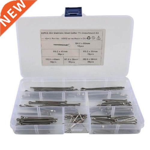 90x Cotter Pin Assortment Kit Key Fastner Fitting with