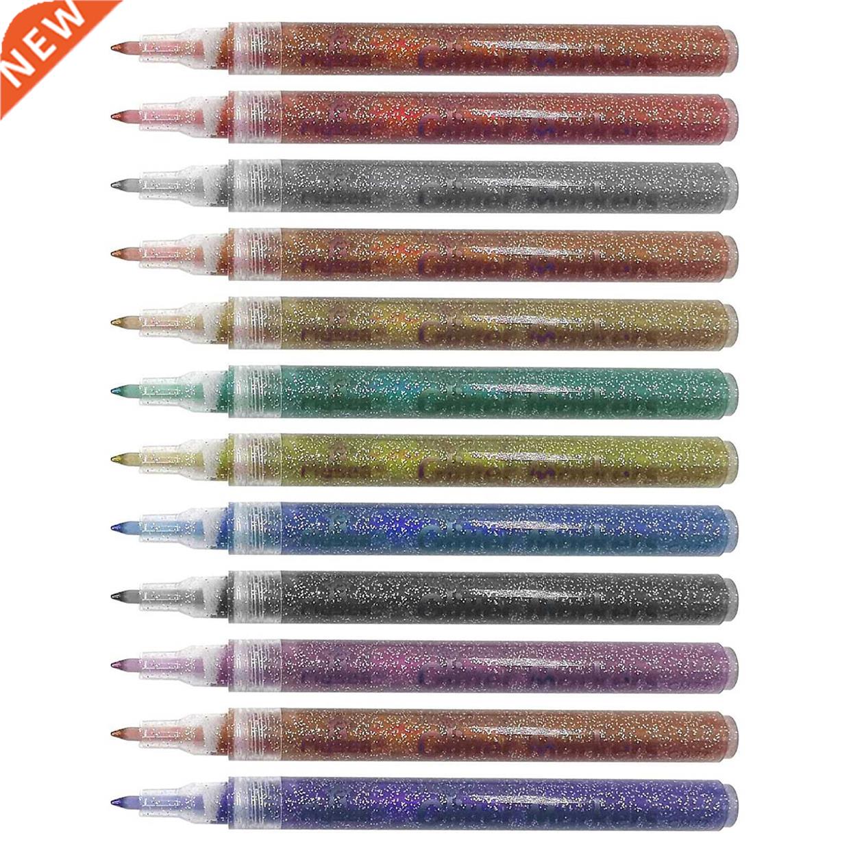 Metallic Marker Pens Acrylic Paint Markers 12 Pack For Kids图片