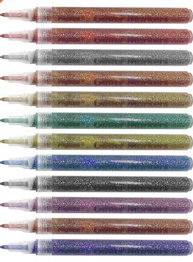 Metallic Marker Pens Acrylic Paint Markers 12 Pack For Kids