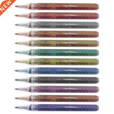 Metallic Marker Pens Acrylic Paint Markers 12 Pack For Kids