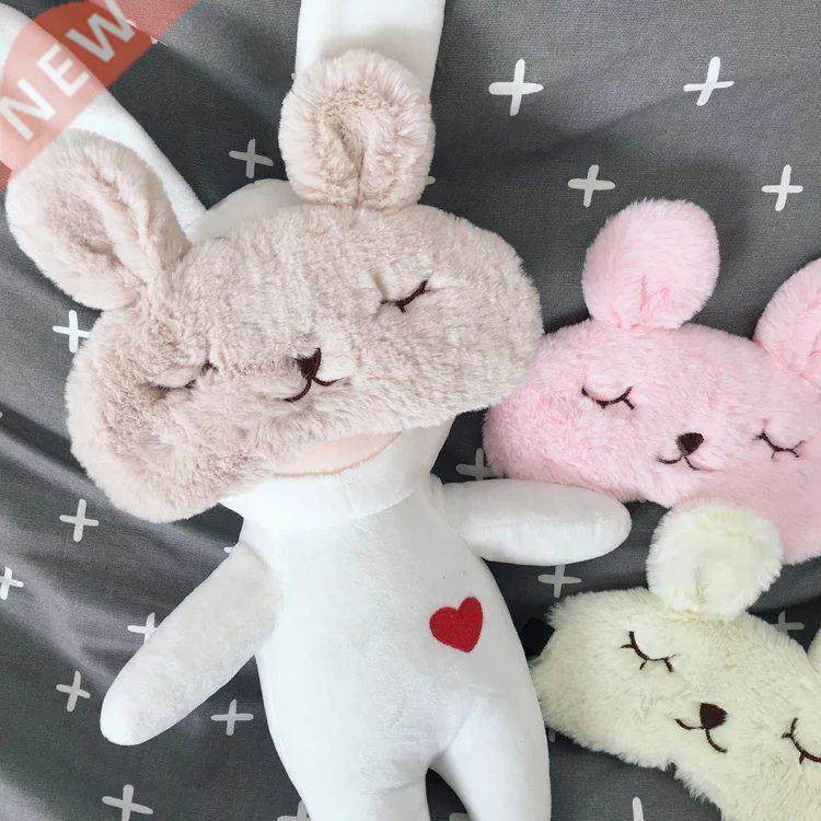 rabbit Eyepatch Soft Plush Eye Cover Sping Mask Cartoon N