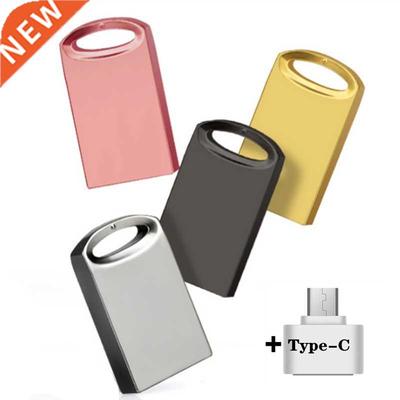 Super Mini Metal Pen Drive Type-C Usb Flash Drive 64GB Water
