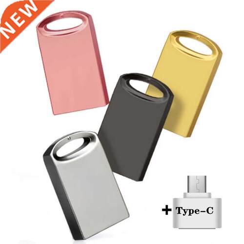 Super Mini Metal Pen Drive Type-C Usb Flash Drive 64GB Water