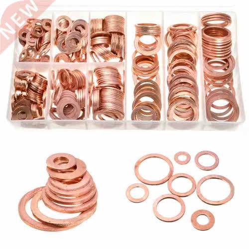 400pcs/Kit Solid Copper Crush Washers 9 Sizes Assorted Seal