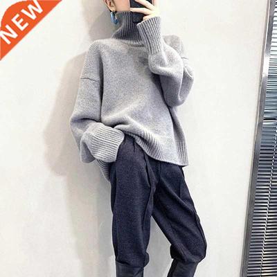 Autumn Winter Women Knitted Turtleneck Cashmere Sweater 2021