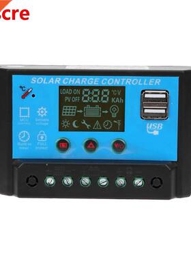 PWM Solar Charge Controller 20A 12V 24V Dual USB 5V Output A