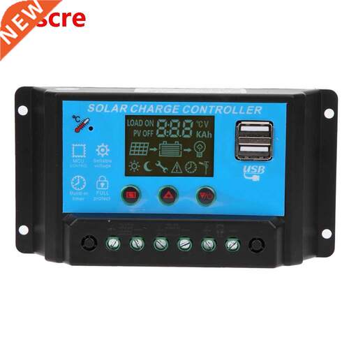 PWM Solar Charge Controller 20A 12V 24V Dual USB 5V Output A