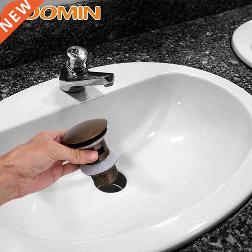 HOOMIN Stainless Steel Pop Up Drain with Overflow Vanity