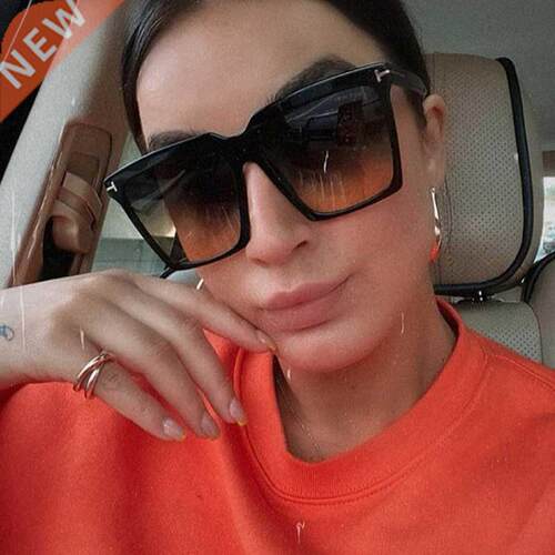 Square Sunglasses Women 2021 Vintage Brand Oversize TF Women