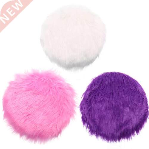 Solid Color Warm Wool Round Cushion Stool Pad Thickening Din