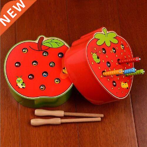 Baby Wooden Toys Catching Worms Puzzle Game Educational